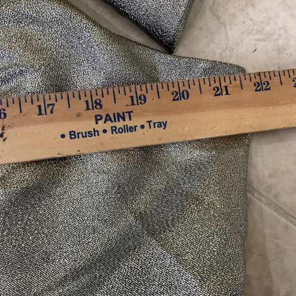 Cache Cocktail Party Blouse women’s Size XL Gold metallic peplum hem Lined - Picture 5 of 9